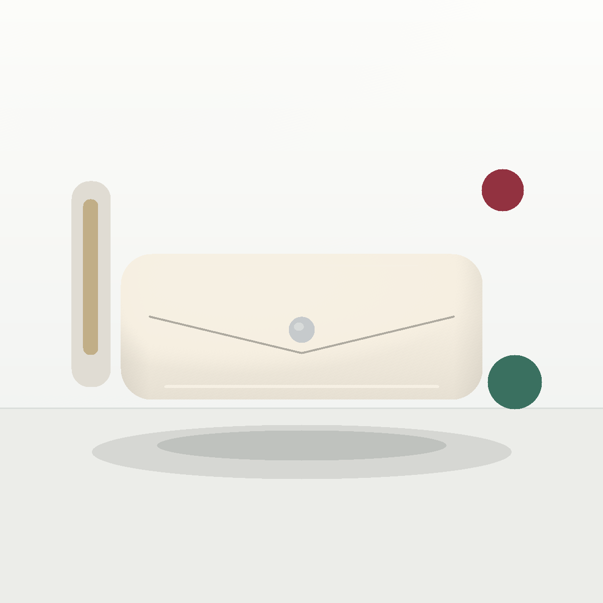 Velour House Cream Evening Clutch